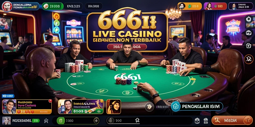 Tampilan gameplay Live Casino yang menarik dan interaktif.