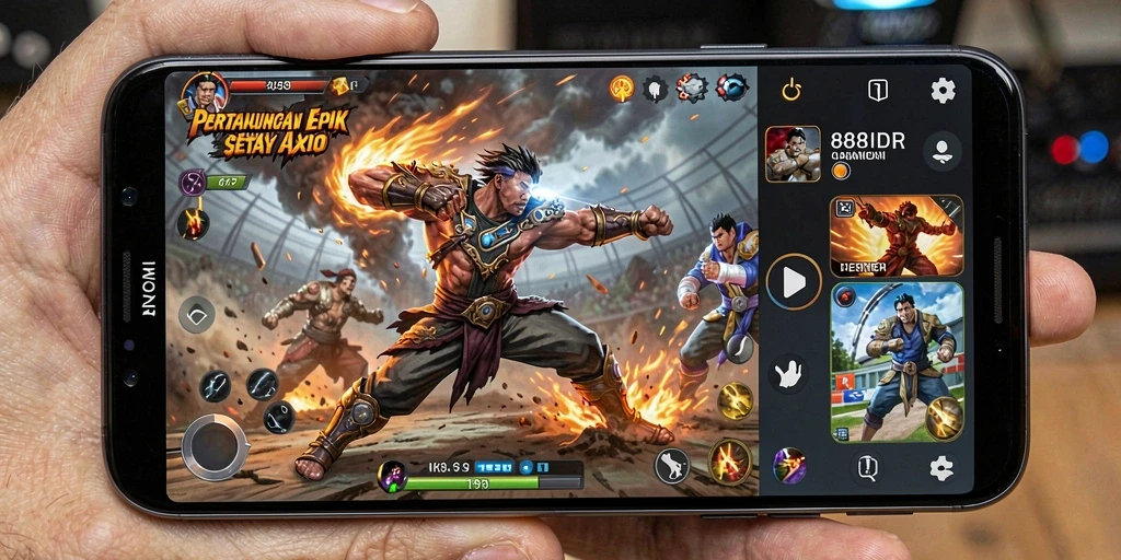 Tampilan menarik dari gameplay 888IDR yang penuh aksi.