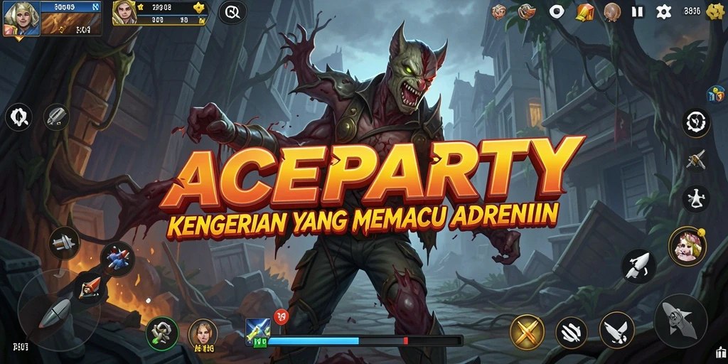 Gameplay mencekam dalam ACEPARTY yang menarik perhatian.