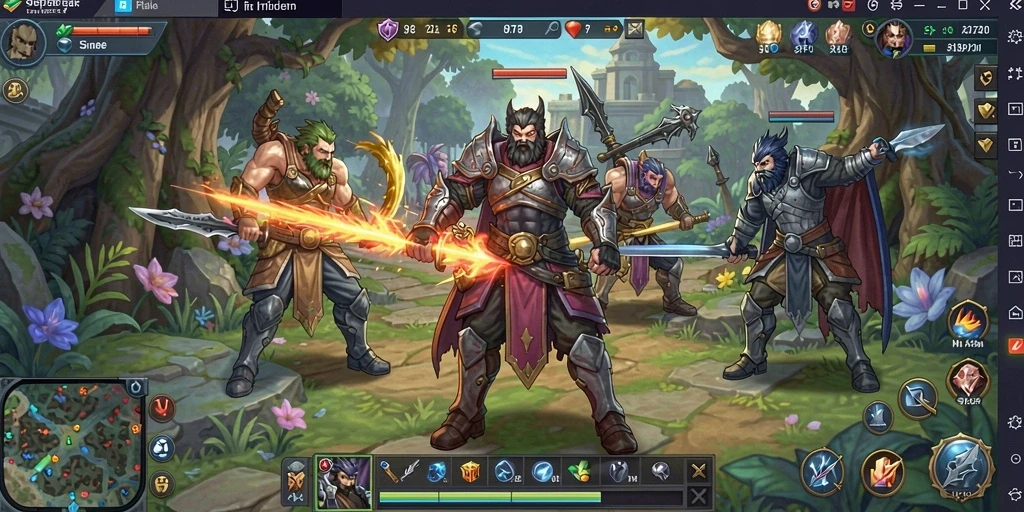 Tampilan gameplay seru dari API77 yang menampilkan strategi dan pertempuran.