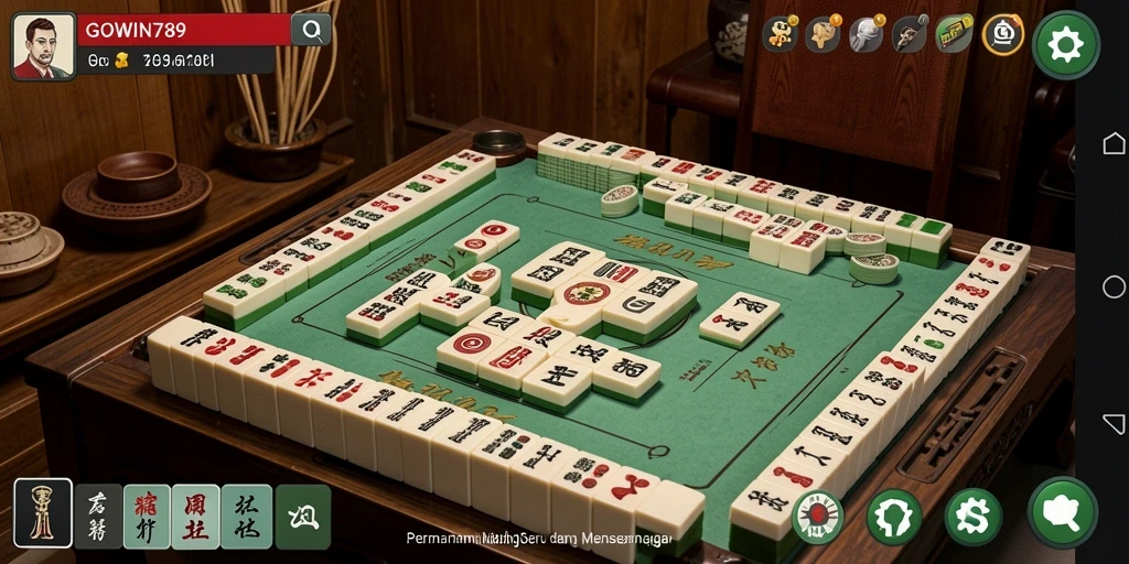 Gameplay menarik dari GOWIN789 dengan suasana Mahjong yang seru.