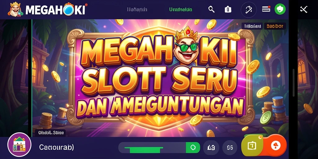 Tampilan gameplay MEGAHOKI yang memukau dan penuh warna.