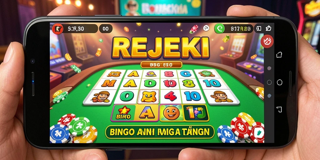 Tampilan menarik dari gameplay Bingo di REJEKI.