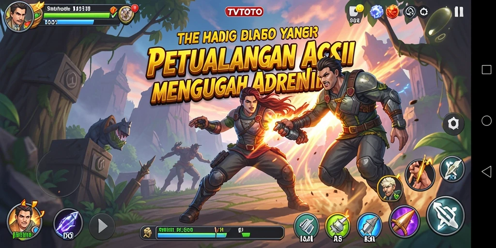 Screenshot utama <strong>TVTOTO</strong> menampilkan aksi mendebarkan dalam gameplay.
